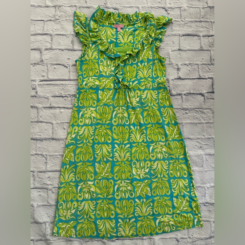 Lilly Pulitzer Green and Blue Women’s Dress Size M